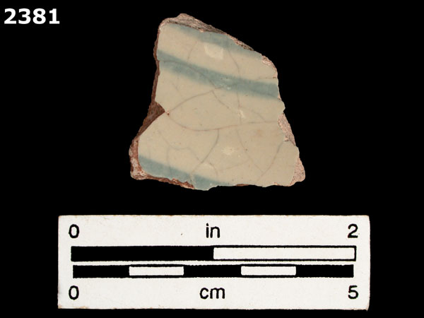 UNIDENTIFIED BLUE ON WHITE MAJOLICA, PUEBLA TRADITION specimen 2381 
