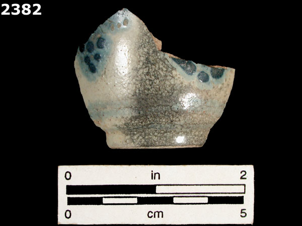 UNIDENTIFIED BLUE ON WHITE MAJOLICA, PUEBLA TRADITION specimen 2382 
