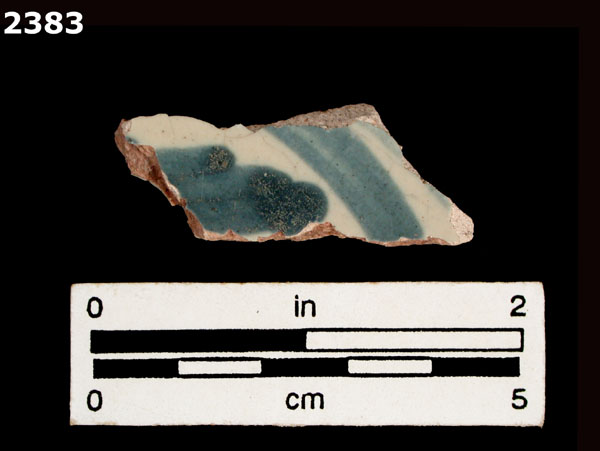 UNIDENTIFIED BLUE ON WHITE MAJOLICA, PUEBLA TRADITION specimen 2383 