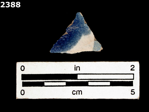 UNIDENTIFIED BLUE ON WHITE MAJOLICA, PUEBLA TRADITION specimen 2388 