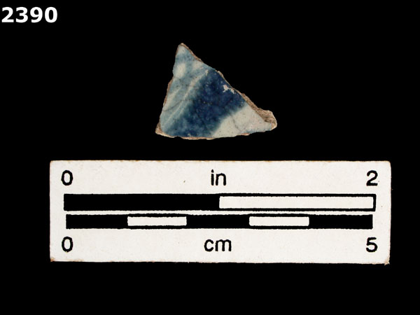 UNIDENTIFIED BLUE ON WHITE MAJOLICA, PUEBLA TRADITION specimen 2390 