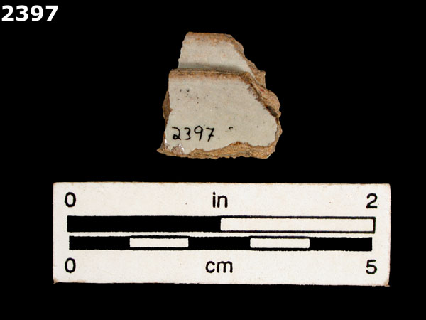 UNIDENTIFIED POLYCHROME MAJOLICA, MEXICO (19th CENTURY) specimen 2397 rear view