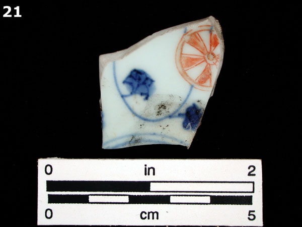 PORCELAIN, CHINESE IMARI specimen 21 front view