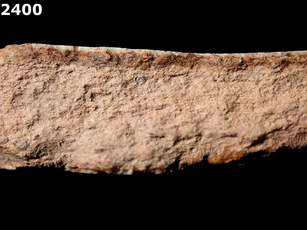 UNIDENTIFIED WHITE MAJOLICA, SPAIN specimen 2400 side view