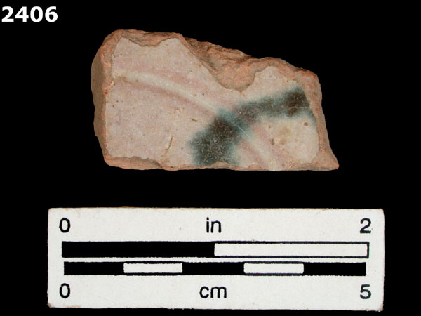 UNIDENTIFIED BLUE ON WHITE MAJOLICA, IBERIA specimen 2406 