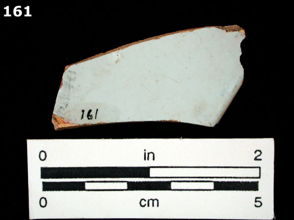 DELFTWARE, BLUE ON WHITE specimen 161 rear view