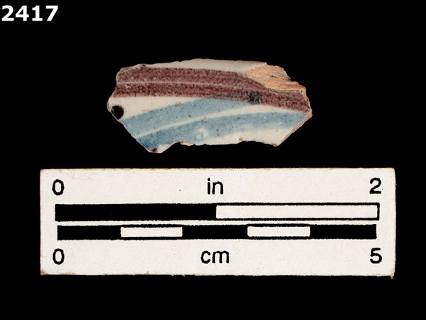 UNIDENTIFIED POLYCHROME MAJOLICA, IBERIAN specimen 2417 