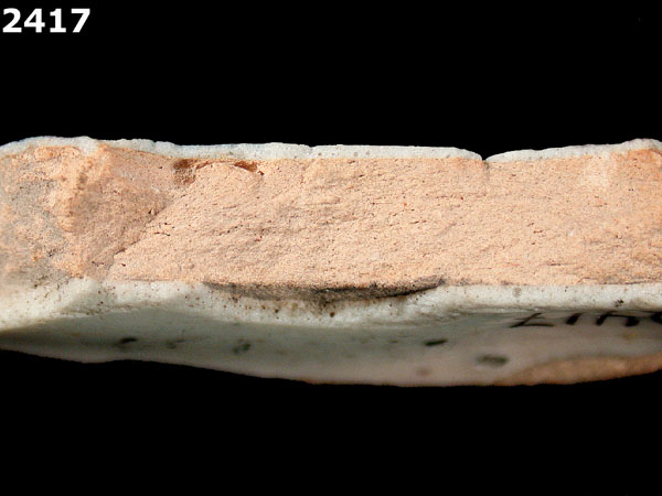 UNIDENTIFIED POLYCHROME MAJOLICA, IBERIAN specimen 2417 side view