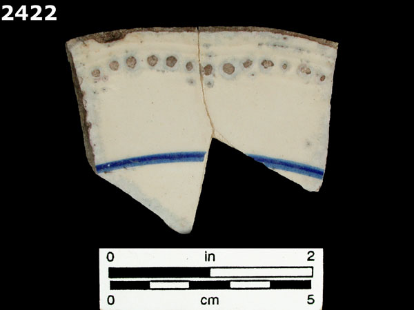 UNIDENTIFIED REFINED EARTHENWARE specimen 2422 