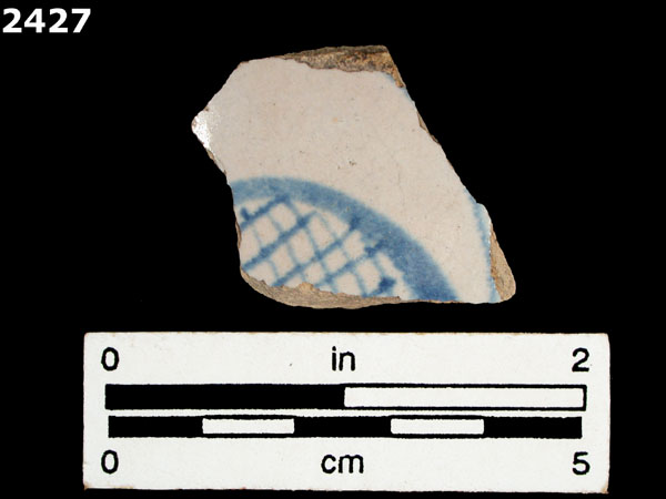 UNIDENTIFIED BLUE ON WHITE MAJOLICA, IBERIA specimen 2427 