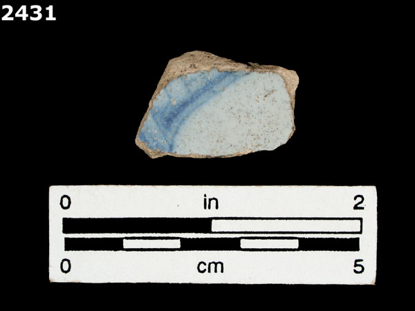 UNIDENTIFIED BLUE ON WHITE MAJOLICA, IBERIA specimen 2431 