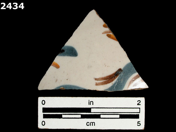 UNIDENTIFIED POLYCHROME MAJOLICA, IBERIAN specimen 2434 