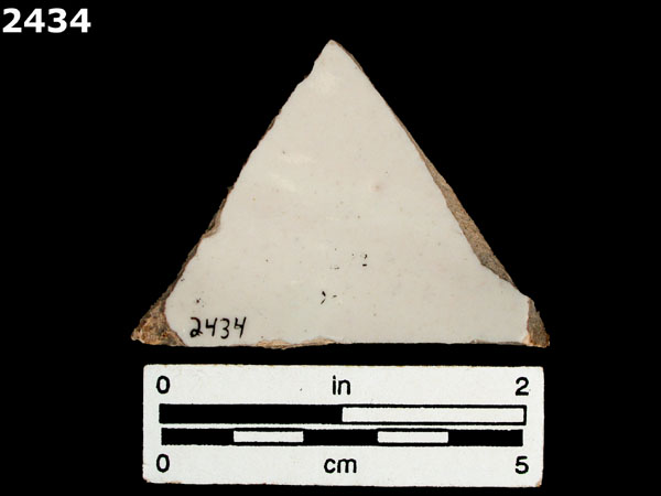 UNIDENTIFIED POLYCHROME MAJOLICA, IBERIAN specimen 2434 rear view