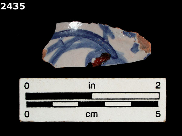 UNIDENTIFIED POLYCHROME MAJOLICA, IBERIAN specimen 2435 