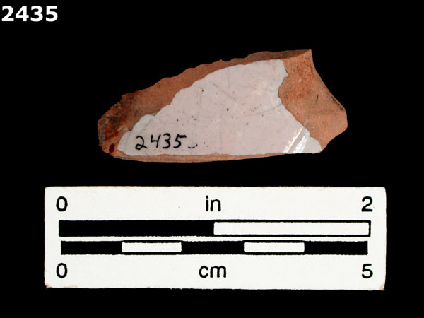 UNIDENTIFIED POLYCHROME MAJOLICA, IBERIAN specimen 2435 rear view