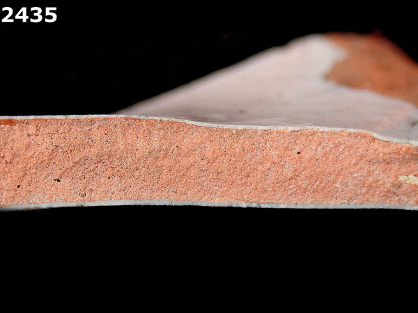 UNIDENTIFIED POLYCHROME MAJOLICA, IBERIAN specimen 2435 side view