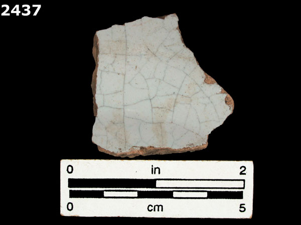 UNIDENTIFIED WHITE MAJOLICA, SPAIN specimen 2437 front view
