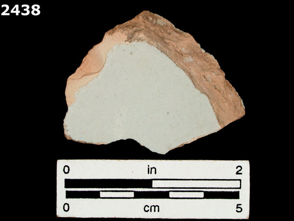 UNIDENTIFIED WHITE MAJOLICA, SPAIN specimen 2438 