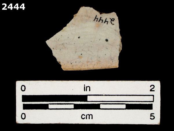 UNIDENTIFIED POLYCHROME MAJOLICA, MEXICO (19th CENTURY) specimen 2444 rear view