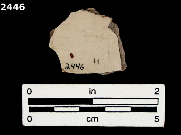 UNIDENTIFIED POLYCHROME MAJOLICA, MEXICO (19th CENTURY) specimen 2446 rear view