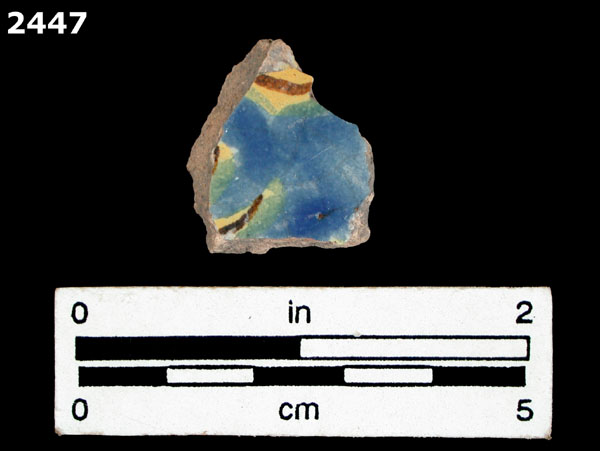 UNIDENTIFIED POLYCHROME MAJOLICA, PUEBLA TRADITION specimen 2447 front view