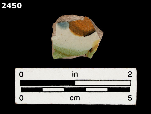UNIDENTIFIED POLYCHROME MAJOLICA, PUEBLA TRADITION specimen 2450 front view