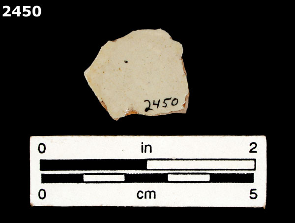 UNIDENTIFIED POLYCHROME MAJOLICA, PUEBLA TRADITION specimen 2450 rear view