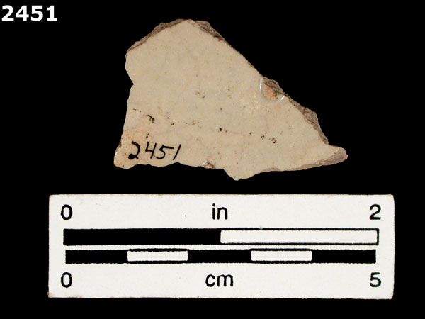 UNIDENTIFIED POLYCHROME MAJOLICA, MEXICO (19th CENTURY) specimen 2451 rear view