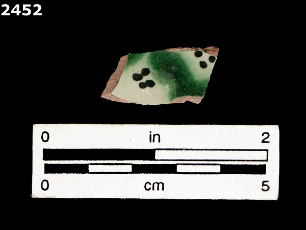 UNIDENTIFIED POLYCHROME MAJOLICA, PUEBLA TRADITION specimen 2452 front view