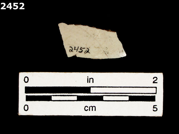 UNIDENTIFIED POLYCHROME MAJOLICA, PUEBLA TRADITION specimen 2452 rear view