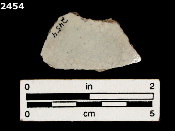 UNIDENTIFIED POLYCHROME MAJOLICA, PUEBLA TRADITION specimen 2454 rear view