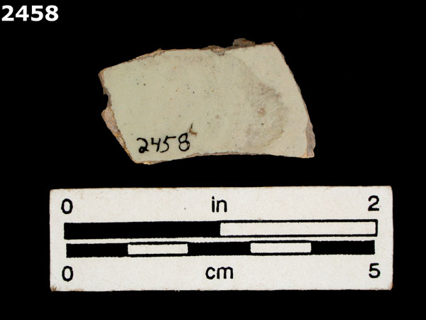 UNIDENTIFIED POLYCHROME MAJOLICA, PUEBLA TRADITION specimen 2458 rear view