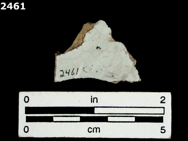 UNIDENTIFIED POLYCHROME MAJOLICA, PUEBLA TRADITION specimen 2461 rear view