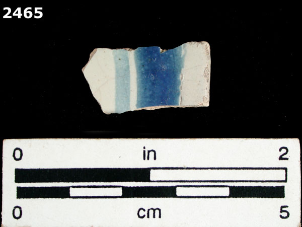 UNIDENTIFIED BLUE ON WHITE MAJOLICA, PUEBLA TRADITION specimen 2465 