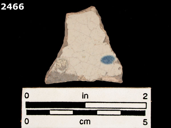 UNIDENTIFIED BLUE ON WHITE MAJOLICA, PUEBLA TRADITION specimen 2466 