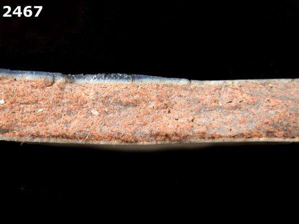 UNIDENTIFIED POLYCHROME MAJOLICA, PUEBLA TRADITION specimen 2467 side view