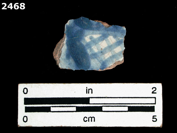 UNIDENTIFIED BLUE ON WHITE MAJOLICA, PUEBLA TRADITION specimen 2468 