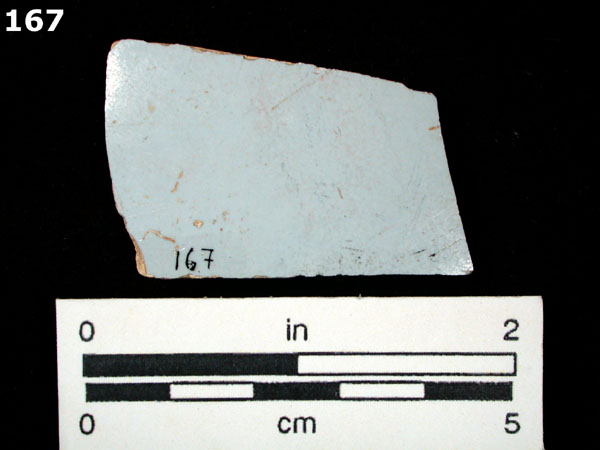 DELFTWARE, BLUE ON WHITE specimen 167 rear view