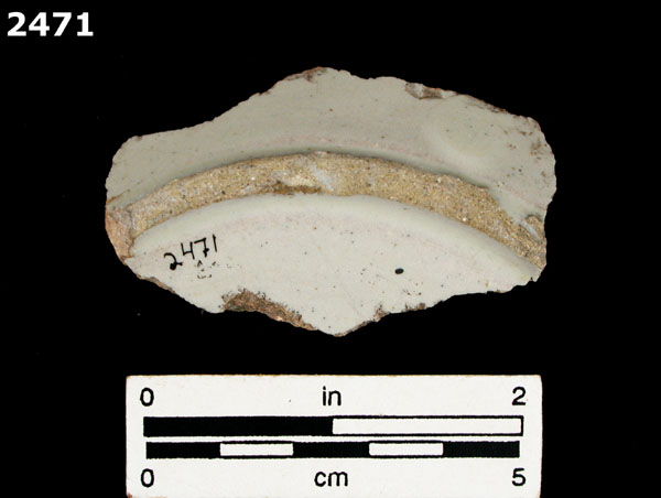 UNIDENTIFIED POLYCHROME MAJOLICA, MEXICO (19th CENTURY) specimen 2471 rear view