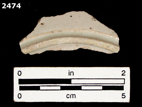 UNIDENTIFIED POLYCHROME MAJOLICA, MEXICO (19th CENTURY) specimen 2474 rear view
