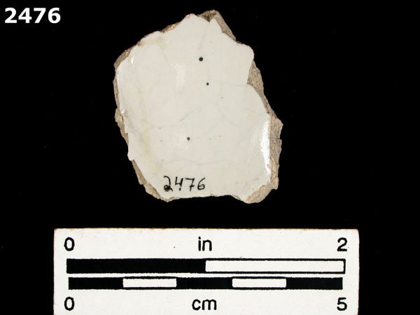 UNIDENTIFIED POLYCHROME MAJOLICA, MEXICO (19th CENTURY) specimen 2476 rear view