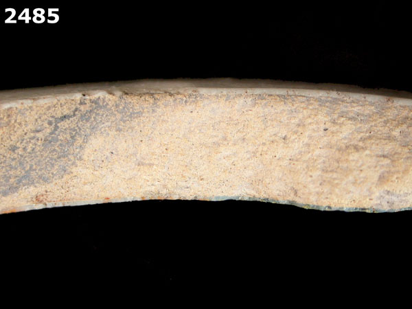 UNIDENTIFIED POLYCHROME MAJOLICA, IBERIAN specimen 2485 side view