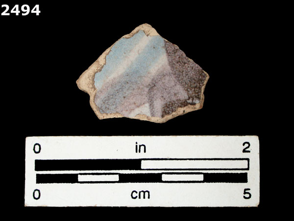 UNIDENTIFIED POLYCHROME MAJOLICA, IBERIAN specimen 2494 