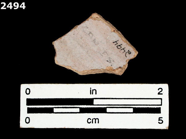 UNIDENTIFIED POLYCHROME MAJOLICA, IBERIAN specimen 2494 rear view