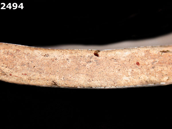 UNIDENTIFIED POLYCHROME MAJOLICA, IBERIAN specimen 2494 side view