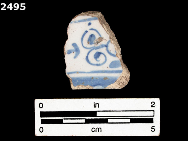 SEVILLA BLUE ON WHITE specimen 2495 front view