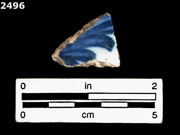 TALAVERA TRADITION, BLUE ON WHITE specimen 2496 