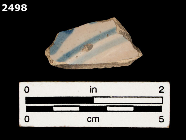 UNIDENTIFIED BLUE ON WHITE MAJOLICA, IBERIA specimen 2498 