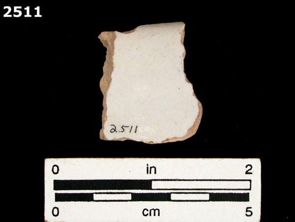 UNIDENTIFIED POLYCHROME MAJOLICA, IBERIAN specimen 2511 rear view