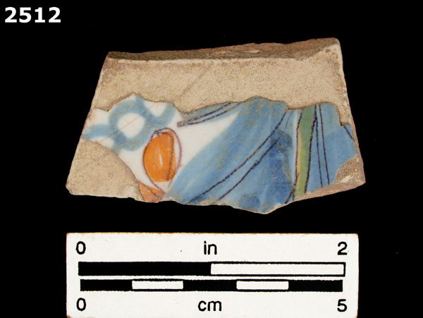 UNIDENTIFIED POLYCHROME MAJOLICA, IBERIAN specimen 2512 